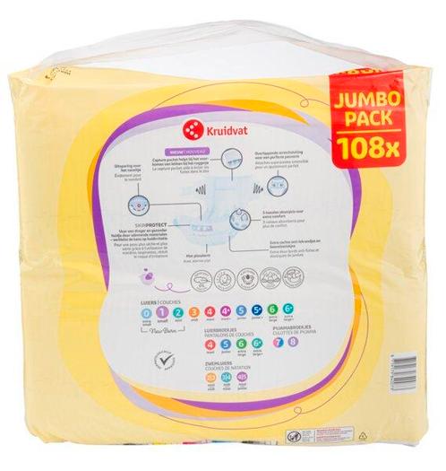 Newborn luiers jumbo pak - 108 stuks - 2-5 kg, Kinderen en Baby's, Badjes en Verzorging, Verzenden