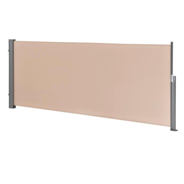 Windscherm uittrekbaar zijluifel 100x300 cm zandkleurig, Caravans en Kamperen, Windschermen, Verzenden