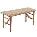 vidaXL Tuinbank inklapbaar met kussen 118 cm bamboe, Verzenden, Nieuw, Hout