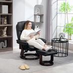 TRUUSK Relaxstoel Met Voetenbank - 360° Draaibaar - Ligfunct, Huis en Inrichting, Fauteuils, Verzenden, Nieuw