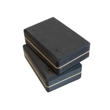 Yoga blok high density zwart - Lotus - 2 stuks beschikbaar voor biedingen