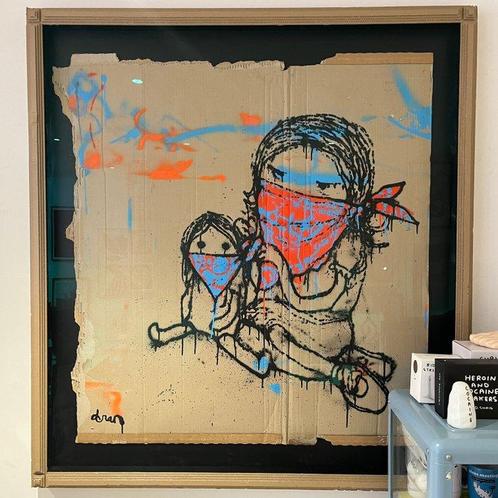 Dran (1979) - Molotov Girl (large size - original artwork), Antiek en Kunst, Kunst | Schilderijen | Modern
