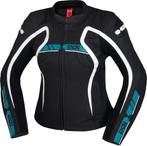 IXS RS-600 1.0 Dames Zwart Cyaan Leren Motorjas, Nieuw met kaartje, Verzenden, Jas | leer, IXS