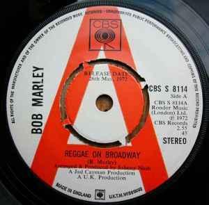 vinyl single 7 inch - Bob Marley - Reggae On Broadway, Cd's en Dvd's, Vinyl Singles, Zo goed als nieuw, Verzenden