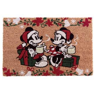 Kerst deurmat | Disney | 60 x 40 cm (Mickey en Minnie Mouse), Tuin en Terras, Deurmatten, Nieuw, Verzenden