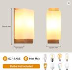 Houten Wandlamp – Modern Minimalistisch Design met Glazen Ka, Huis en Inrichting, Lampen | Wandlampen, Verzenden, Nieuw