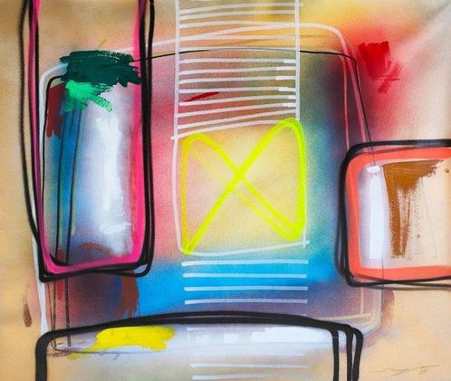Alexander Jarque - Night club - XL - (NO Reserve), Antiek en Kunst, Kunst | Schilderijen | Modern