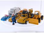 Set voertuigen: autos, vrachtwagens, shovels en met acce..., Hobby en Vrije tijd, Ophalen of Verzenden, Gebruikt