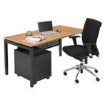 Recht N-poot bureau, 80 x 80 cm, Ophalen of Verzenden, Nieuw in verpakking