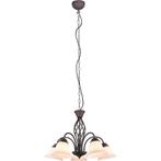 LED Kroonluchter - Trion Rustina - E14 Fitting - 5-lichts -, Ophalen of Verzenden, Nieuw, Metaal