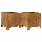 Plantenbakken 2 st 30x30x30 cm cortenstaal (Overige), Verzenden, Nieuw