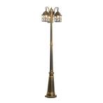 Klassieke buiten lantaarn antiek goud met helder glas 198cm, Tuin en Terras, Buitenverlichting, Nieuw, Minder dan 50 watt