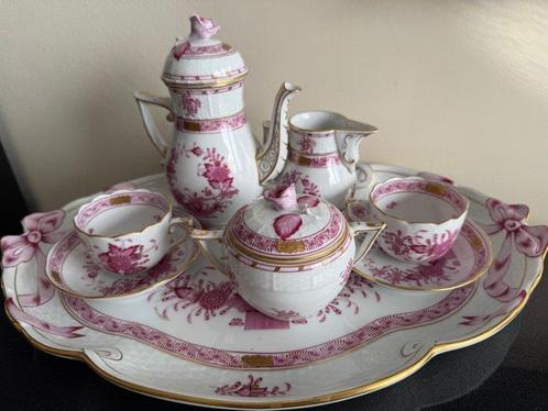 Herend - Koffie- en theeservies (10) - Indian basket -, Antiek en Kunst, Antiek | Meubels | Tafels