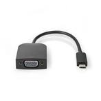USB C naar VGA adapter | Nedis | 0.2 meter, Computers en Software, Pc- en Netwerkkabels, Verzenden, Nieuw