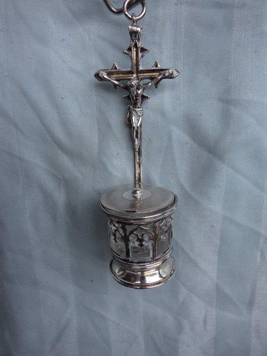 Antiek Wijwatervat - 1700-1750 - Zilveren gemerkt wijwate, Antiek en Kunst, Antiek | Goud en Zilver