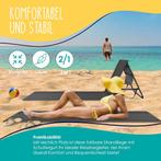 Strandmat met rugleuning - Opvouwbaar - 2 Stuks - Zwart - KE, Verzenden, Zo goed als nieuw