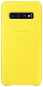 Samsung Lederen Cover - voor Samsung Galaxy S10 - geel, Telecommunicatie, Mobiele telefoons | Hoesjes en Frontjes | Overige merken
