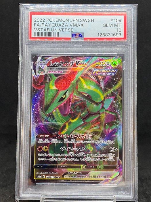 Pokémon - 1 Graded card - Rayquaza VMAX #108/172 RRR Full, Hobby en Vrije tijd, Verzamelkaartspellen | Pokémon