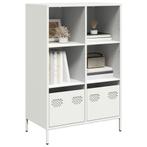 vidaXL buffetkast 68x39x103,5 cm staal wit, Huis en Inrichting, Kasten | Buffetkasten, Verzenden, Nieuw, Metaal