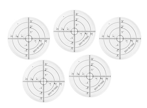 Set van 5 ronde waterpassen (66x11 mm, wit), Doe-het-zelf en Verbouw, Gereedschap | Handgereedschap, Nieuw, Ophalen of Verzenden