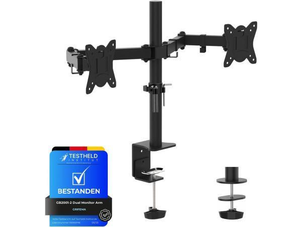 Veiling - GRIFEMA GB2001-2 Dubbele Monitorstandaard 13-32 In, Computers en Software, Monitoren