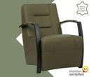 Leren fauteuil Magnificent - Toledo Olive (olijf/goen), Huis en Inrichting, Fauteuils, Nieuw, Ophalen of Verzenden, 50 tot 75 cm