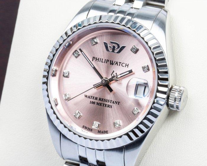 Philip Watch - Caribe Urban - Date - Pink - Diamonds - Swiss, Sieraden, Tassen en Uiterlijk, Horloges | Heren