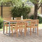 vidaXL Tuin Eettafel Grijs 180 x 90 x 75 cm, Verzenden, Nieuw, Metaal