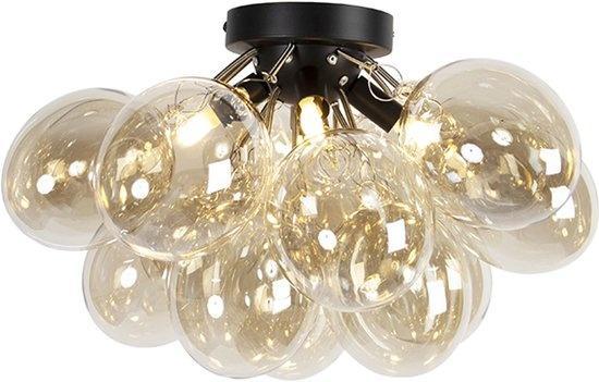 QAZQA Plafondlamp Uvas - Zwart/Goud, Huis en Inrichting, Woonaccessoires | Overige, Verzenden