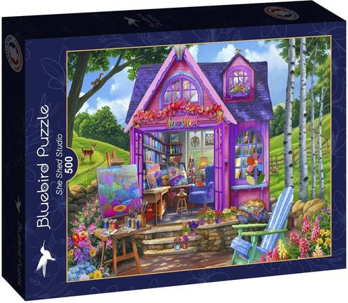 She Shed Studio Puzzel (500 stukjes) | Bluebird Puzzle -, Hobby en Vrije tijd, Denksport en Puzzels, Nieuw, Verzenden