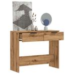 vidaXL Wandtafel 90x36x75 cm bewerkt hout artisanaal, Huis en Inrichting, Verzenden, Nieuw
