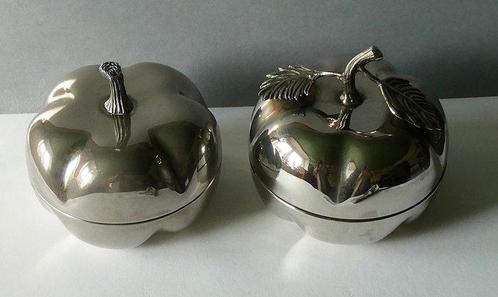Doos (2) - Verzilverd - bonbonnières, Antiek en Kunst, Curiosa en Brocante