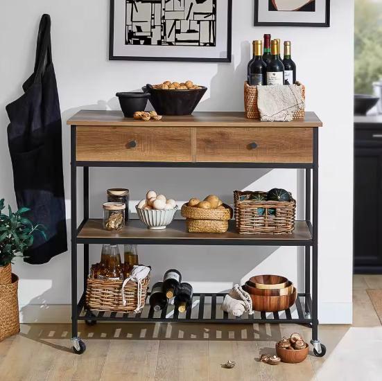 Keukentrolley Dressoir met Lades & Planken – 93 cm Hoog, Huis en Inrichting, Keuken | Keukenelementen, Nieuw, Verzenden