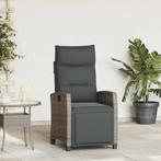 vidaXL Verstelbare tuinstoel met bijzettafel poly rattan, Tuin en Terras, Tuinstoelen, Verzenden, Nieuw, Rotan