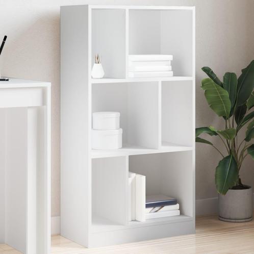 vidaXL Boekenkast 57x28,5x107,5 cm bewerkt hout wit, Huis en Inrichting, Kasten | Boekenkasten, Nieuw, Overige houtsoorten, Verzenden