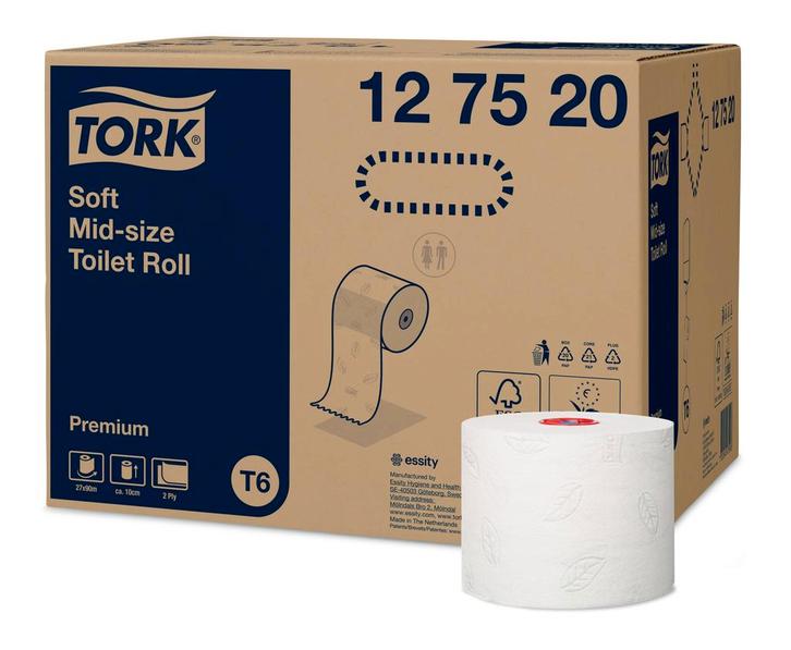 Tork Premium Mid-size toiletpapier 2-laags T6 - 27 rollen, Huis en Inrichting, Schoonmaakartikelen, Verzenden