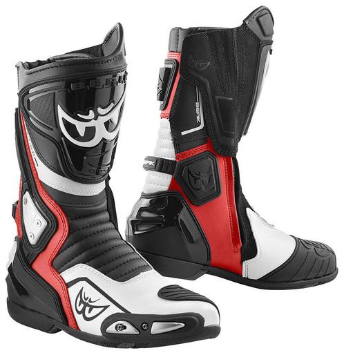 Berik Donington Black White Red Motorcycle Boots, Motoren, Kleding | Motorkleding, Heren, Nieuw met kaartje, Laarzen, Ophalen of Verzenden