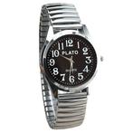 Fako® - Horloge - Rekband - Plato - Ø 32mm - Zilverkleurig -, Verzenden, Nieuw