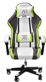 Ergonomische gamestoel met nek- en rugsteun - Wit-grijs-l..., Ophalen of Verzenden, Nieuw