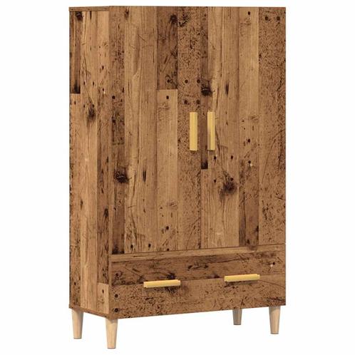 vidaXL buffetkast 70x31x115 cm bewerkt hout oud houtkleurig, Huis en Inrichting, Kasten | Buffetkasten, Nieuw, Overige houtsoorten