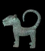 Rare et exceptionnelle personnage léopard - Hoofd van een, Antiek en Kunst