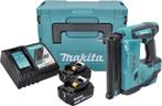 Makita DBN500RTJ 18V Li-Ion Accu brad tacker set (2x 5.0Ah, Verzenden, Zo goed als nieuw