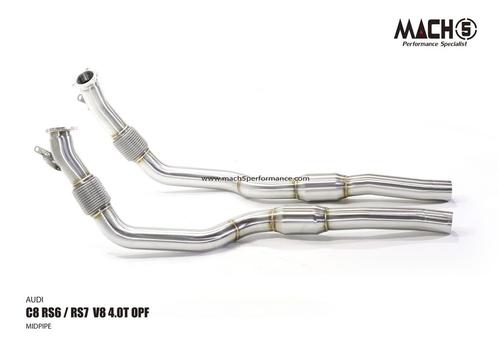 Mach5 Performance Mid Pipes / Resonator Delete Audi RS6 / RS, Auto diversen, Tuning en Styling