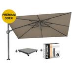 Challenger T2 premium zweefparasol 260x350 cm havana  met, Tuin en Terras, Ophalen of Verzenden, Nieuw