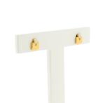 Bicolor gouden oorstekers met zirconia (witgoud, oorbellen), Sieraden, Tassen en Uiterlijk, Oorbellen, Gebruikt, Overige kleuren