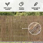 vidaXL Tuinscherm 600x140 cm riet, Tuin en Terras, Verzenden, Nieuw, Hout