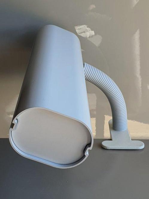 Bureaulamp - mat wit emaillering - Industriële lamp uit, Antiek en Kunst, Kunst | Designobjecten