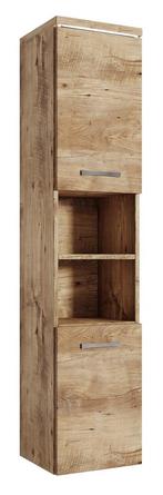 Badkamerkast Paso 35 x 35 x 160 cm Kastanje Eiken Kolomkast, Verzenden, Nieuw, (Half)hoge kast