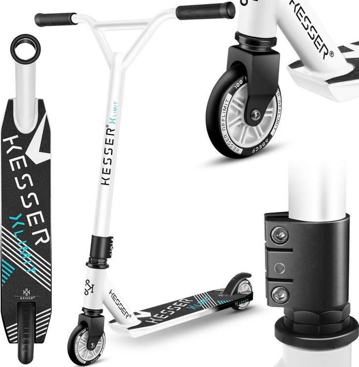 Kinderstep - Stuntstep - Vouwbaar - Wit - KESSER® •, Kinderen en Baby's, Speelgoed | Overig, Nieuw, Verzenden