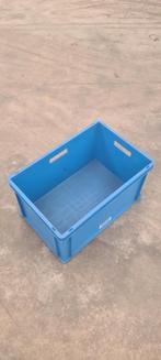 60x40x32 kunststof bak, blauw, PP, open handgrepen korte en, Ophalen of Verzenden